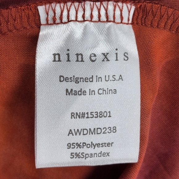 Ninexis Women's Rust Tie Dye Spaghetti Strap V-Neck Maxi Dress - M - Picture 6 of 7